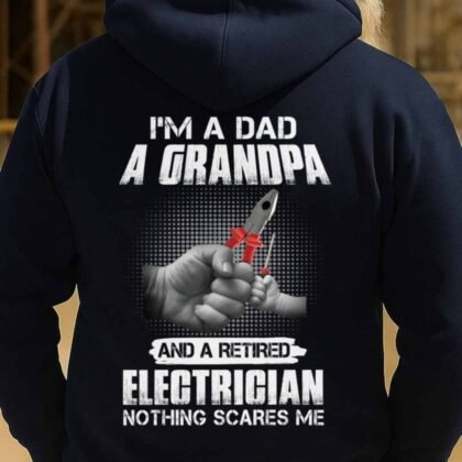 Dad Grandpa Retired Electrician Quote
